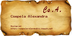 Csepela Alexandra névjegykártya