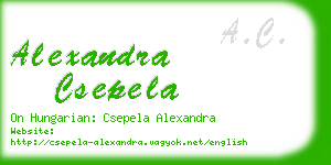 alexandra csepela business card